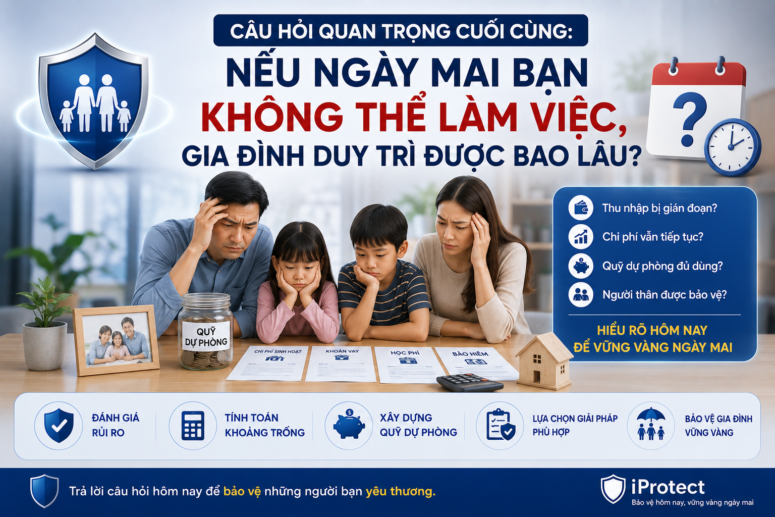 Nếu mắc bệnh nặng và phải nghỉ làm, tài chính gia đình sẽ ra sao?