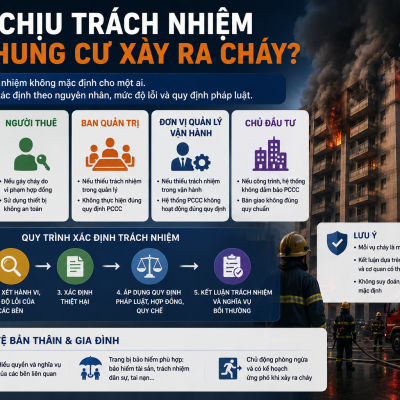 Nếu chung cư xảy ra cháy: Ai bồi thường căn hộ, tài sản và thiệt hại của gia đình?